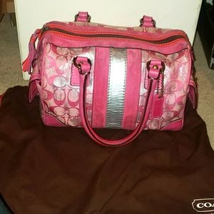 coach signature frost Boston bag